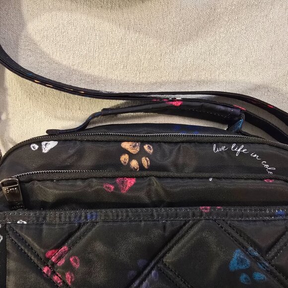 Lug Scoop NEW Black SE Crossbody Bag Paws Black NWOT 1764-A Dog Cat Puppy Kitty - Picture 3 of 16